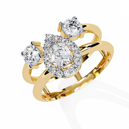 Harmony Pear Lab Grown Diamond Ring