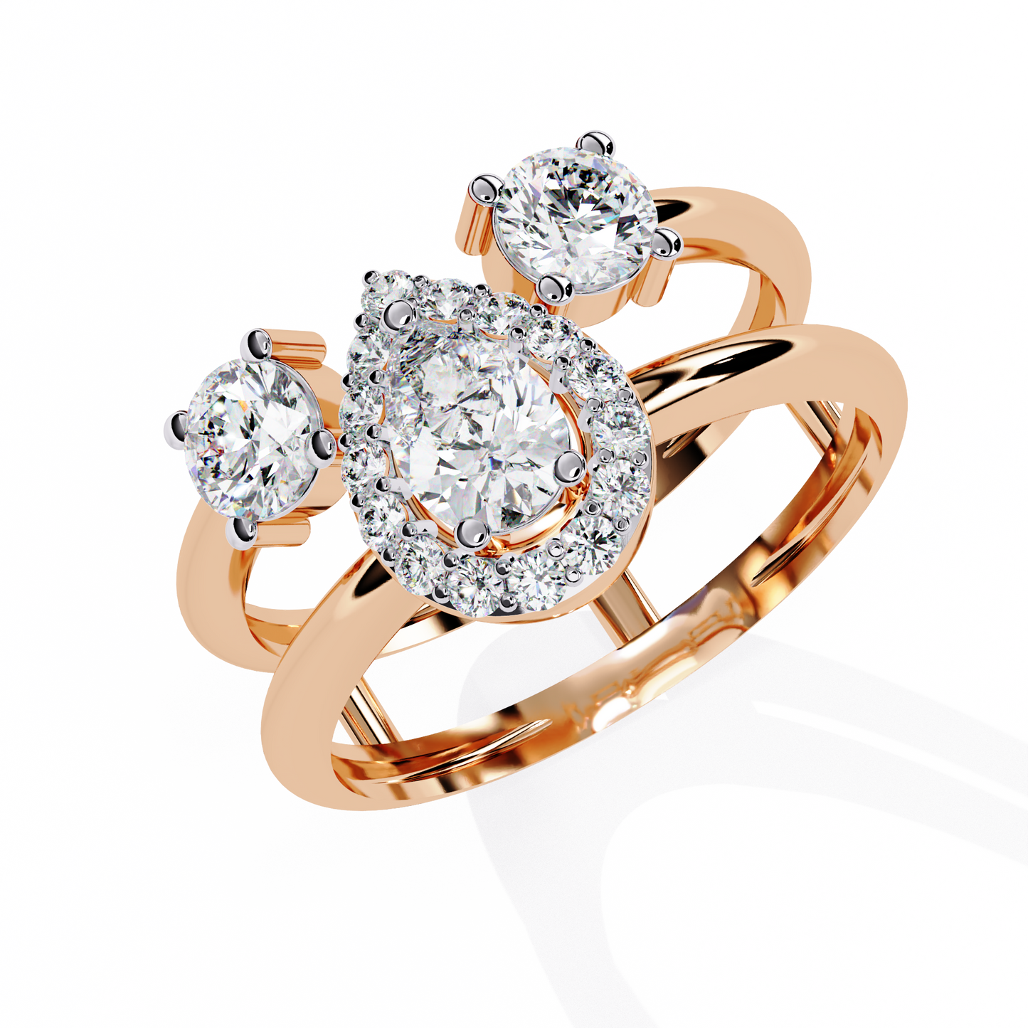 harmony pear lab grown diamond ring