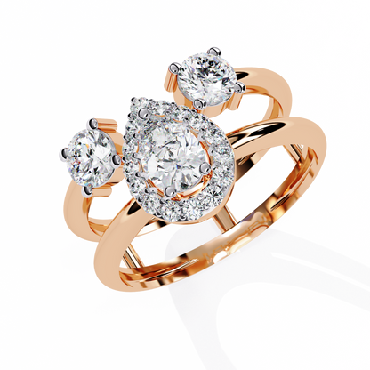 Harmony Pear Lab Grown Diamond Ring
