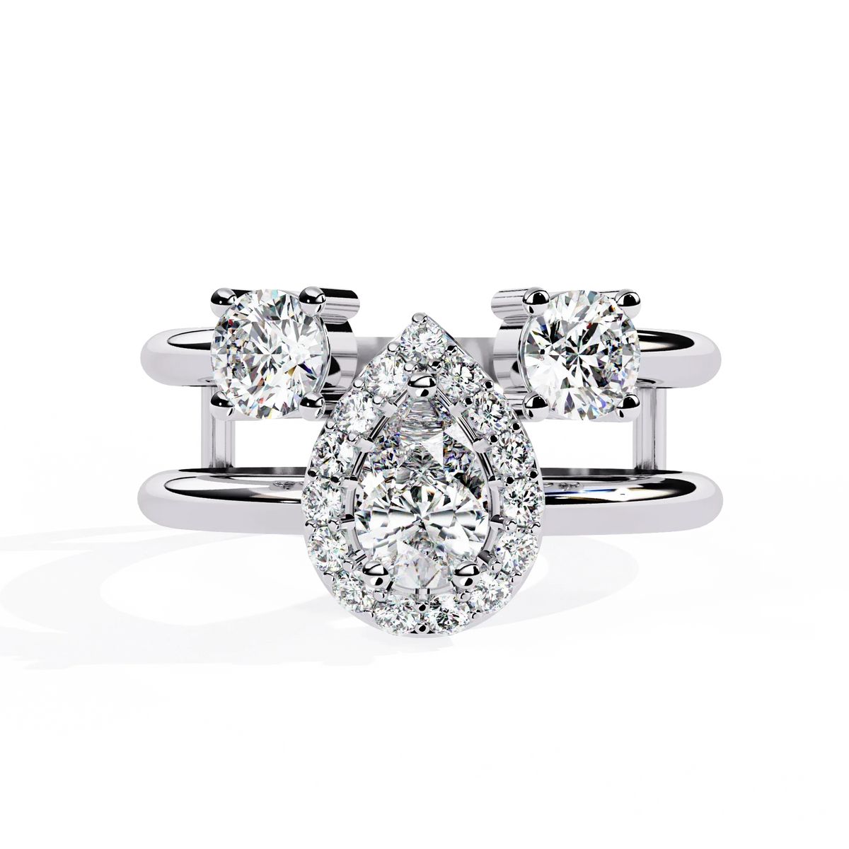 Harmony Pear Lab Grown Diamond Ring - Ophiratbf