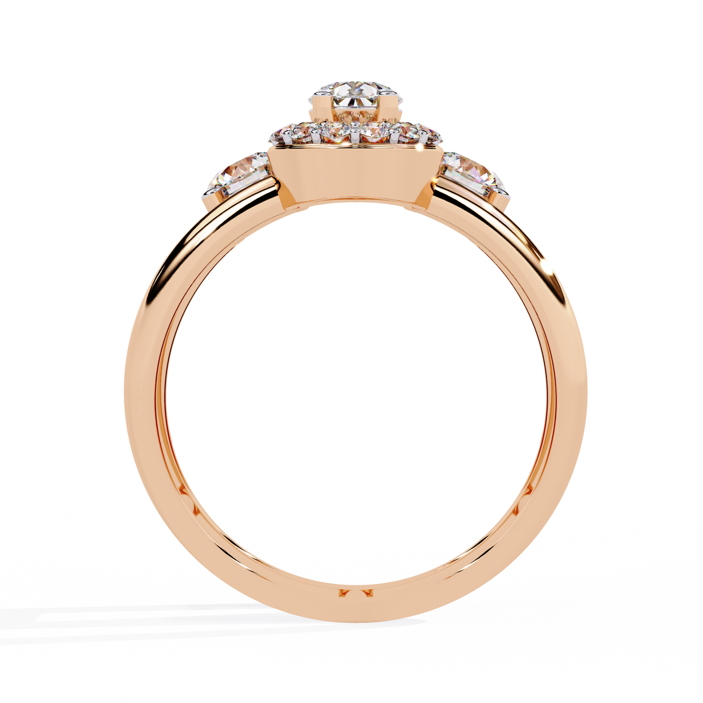 harmony pear lab grown diamond ring