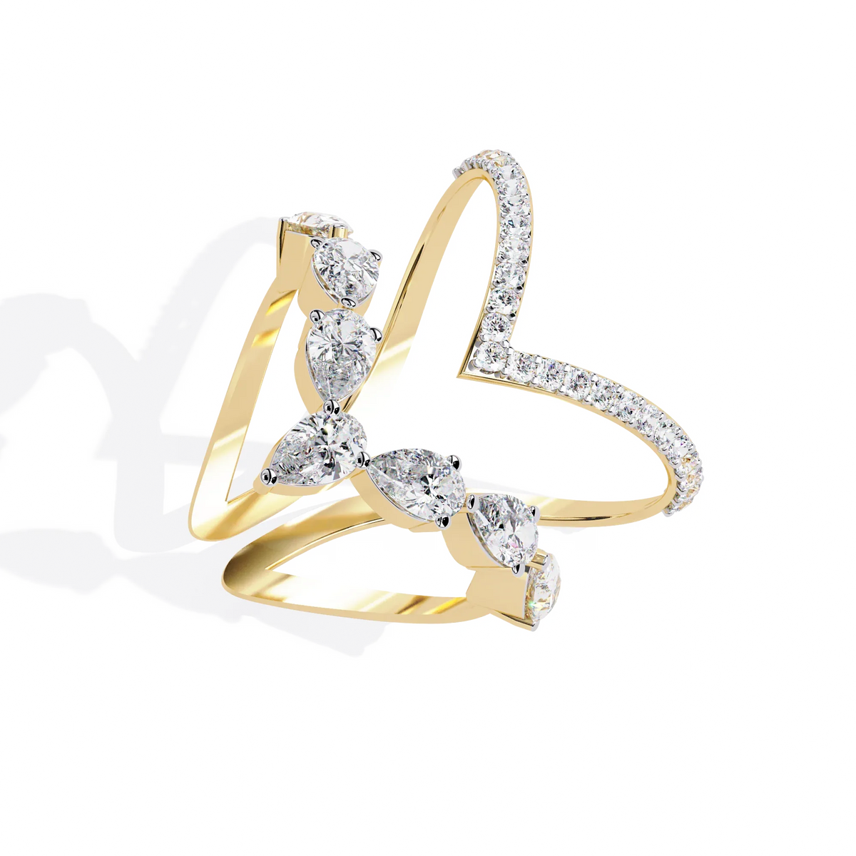 Elysian Pear Lab Grown Diamond Ring - Ophiratbf