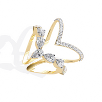Elysian Pear Lab Grown Diamond Ring - Ophiratbf