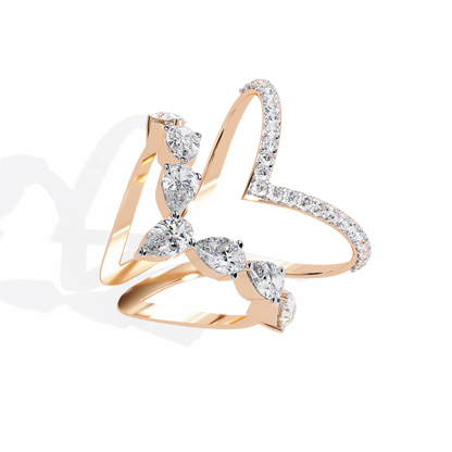 Elysian Pear Lab Grown Diamond Ring