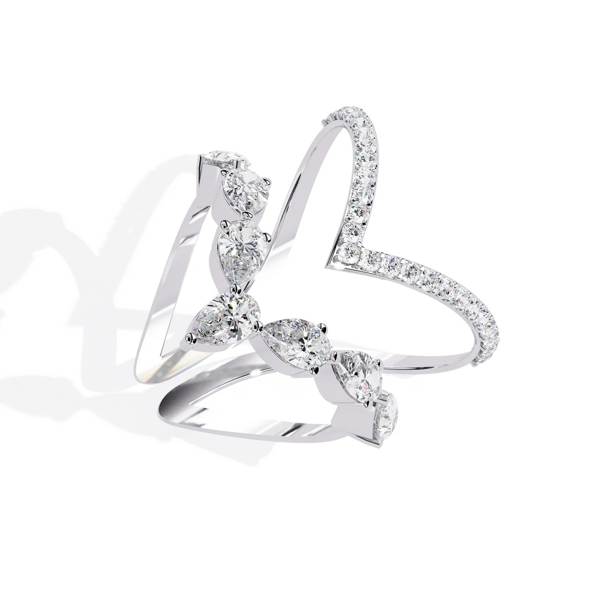 Elysian Pear Lab Grown Diamond Ring - Ophiratbf