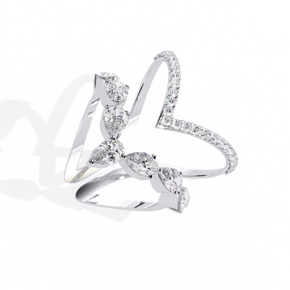 Elysian Pear Lab Grown Diamond Ring