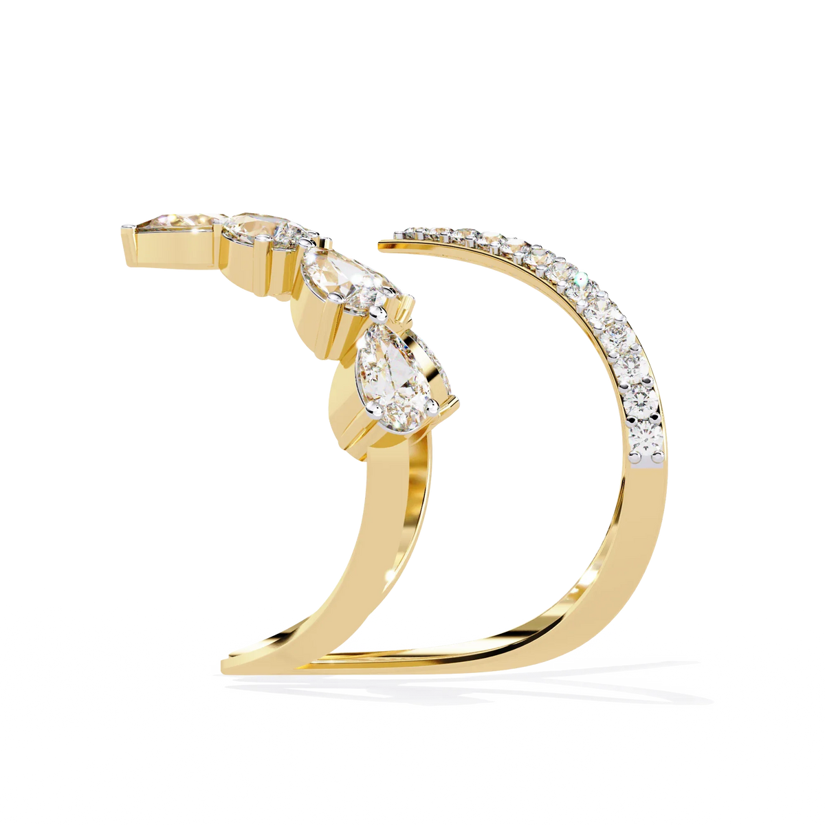 Elysian Pear Lab Grown Diamond Ring - Ophiratbf