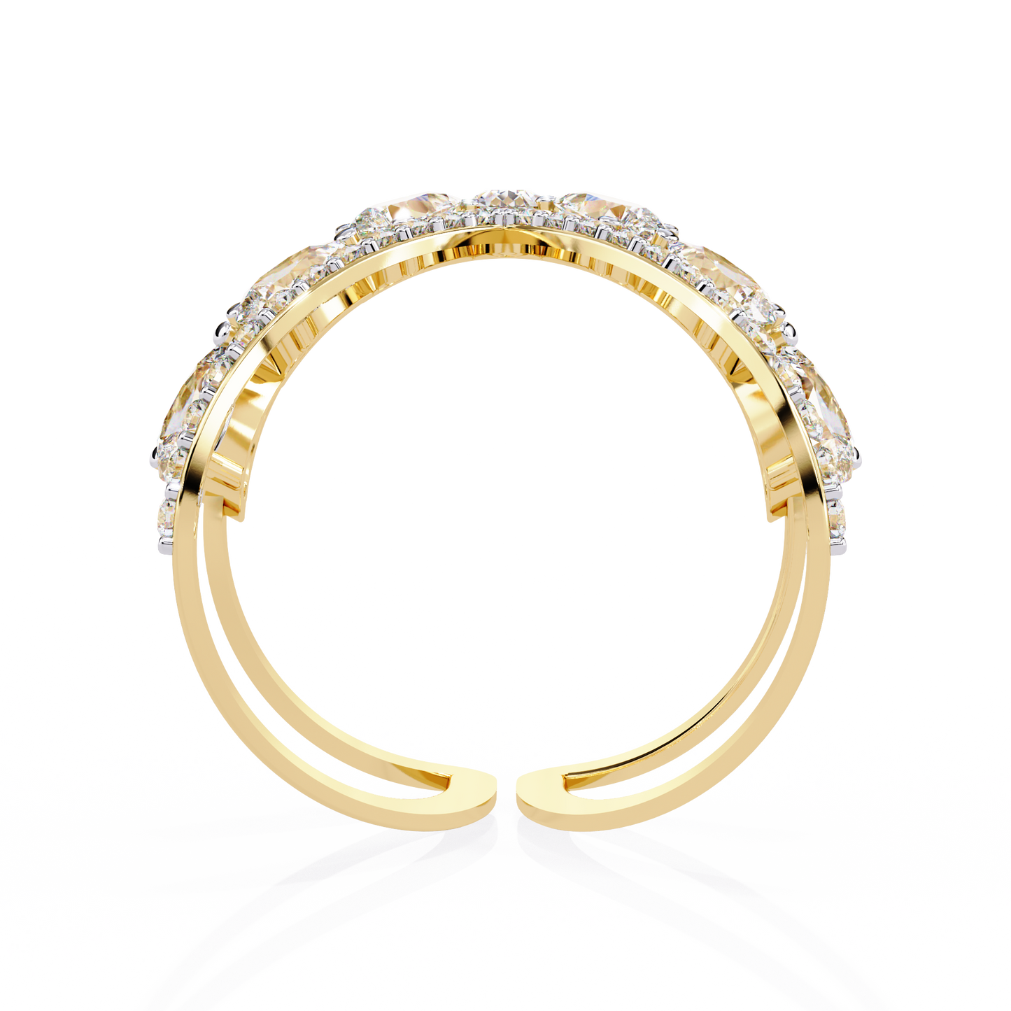 elysian pear lab grown diamond ring