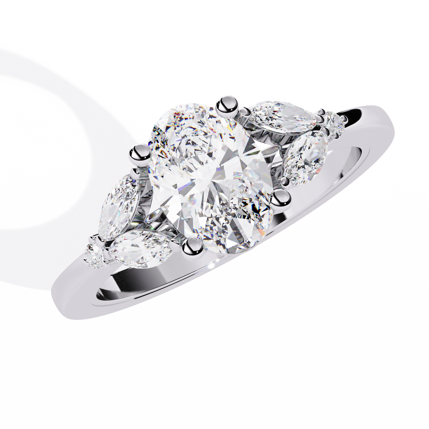 eternal elegance oval lab grown diamond ring