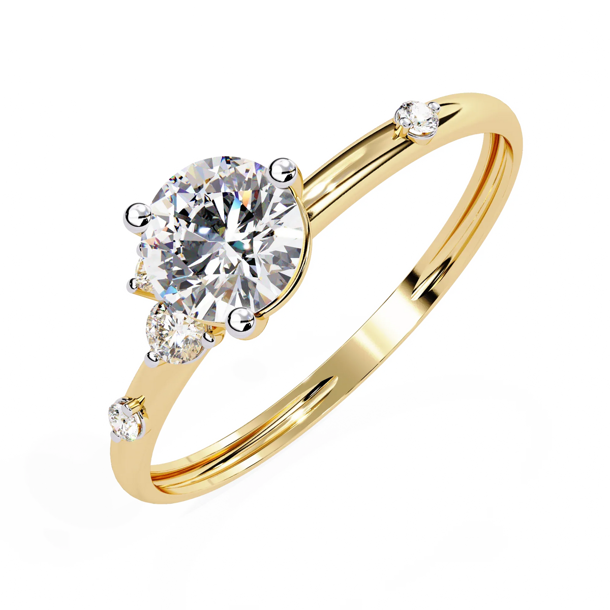 Radiance Round Lab Grown Diamond Ring - Ophiratbf