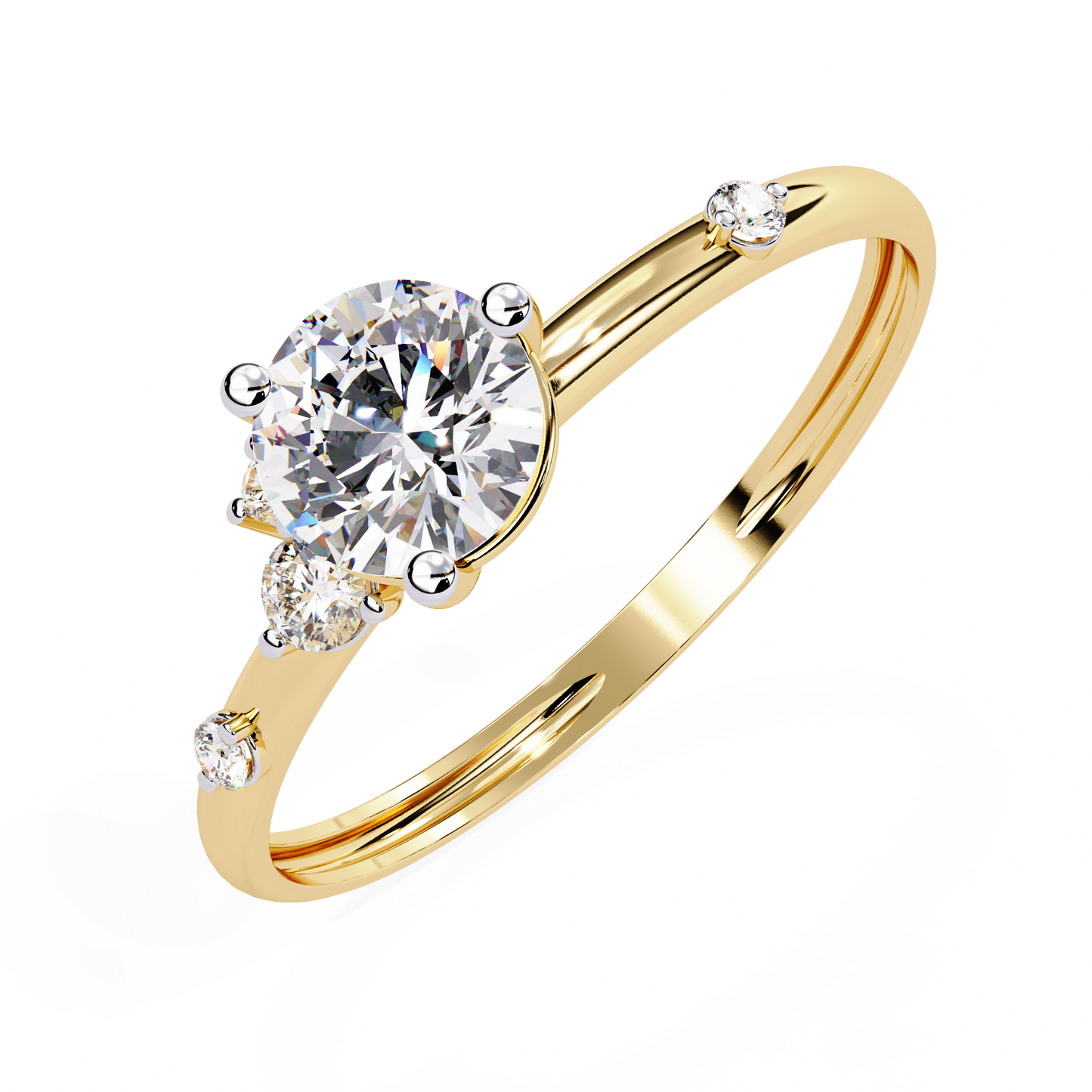 radiance round lab grown diamond ring