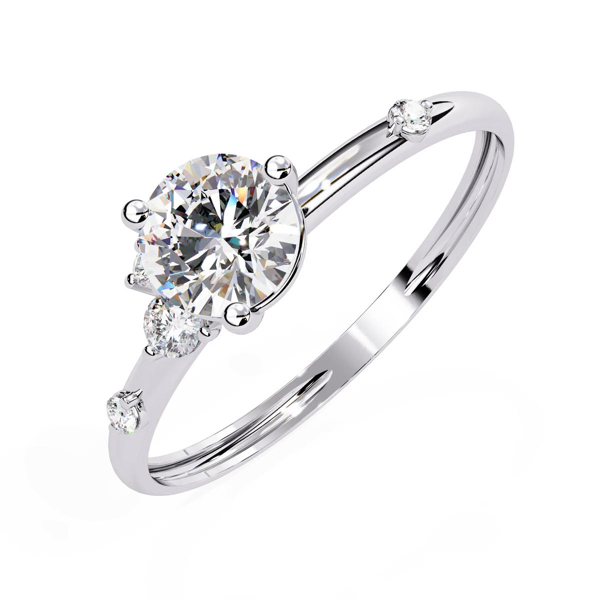 Radiance Round Lab Grown Diamond Ring - Ophiratbf