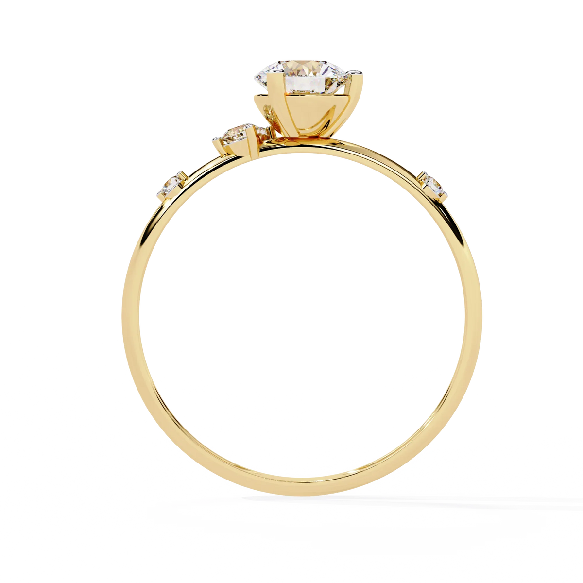 Radiance Round Lab Grown Diamond Ring - Ophiratbf