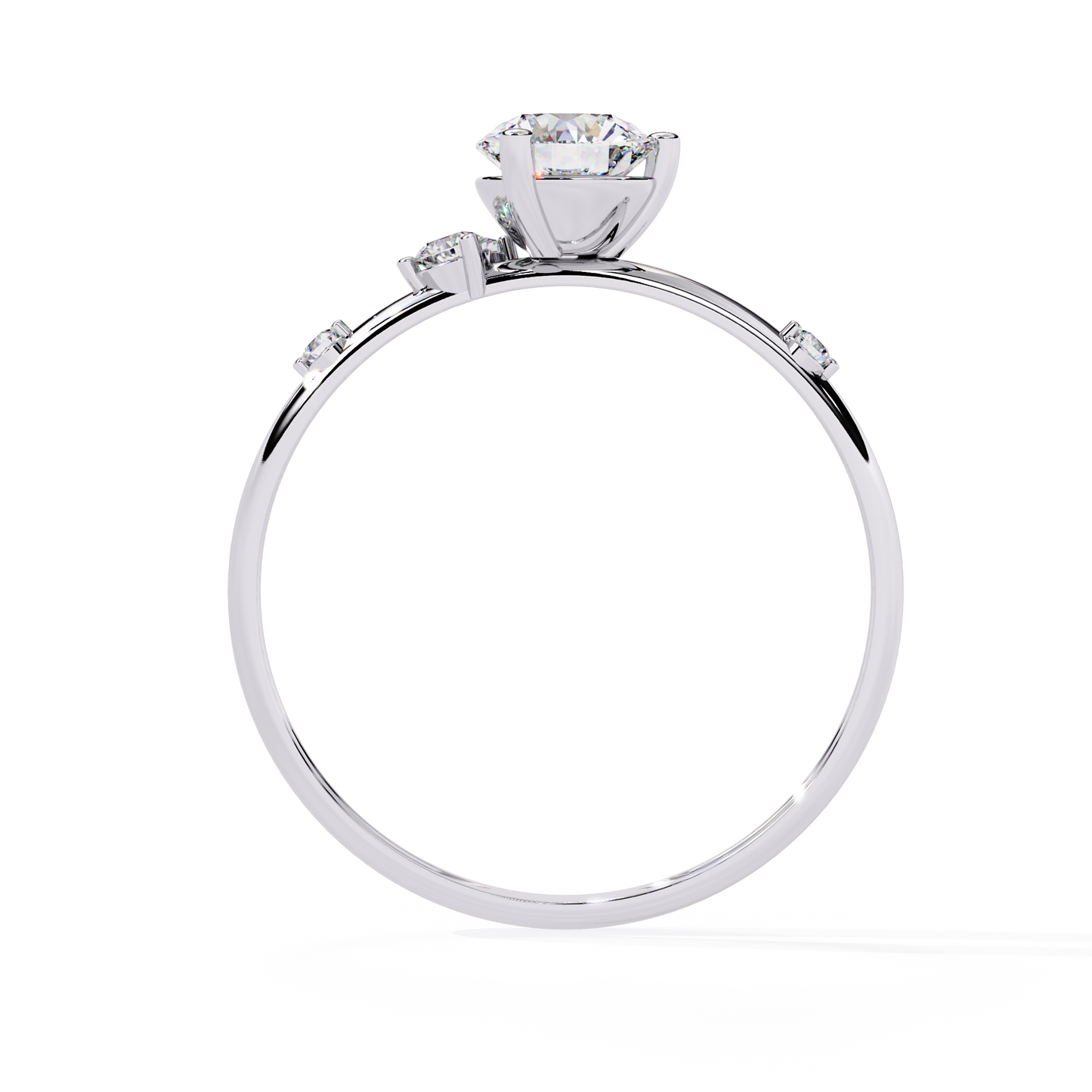 radiance round lab grown diamond ring