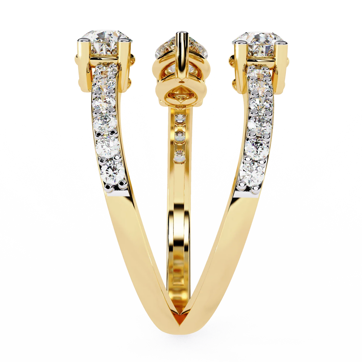 Serpentina Pear Lab Grown Diamond Ring - Ophiratbf