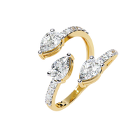 Serpentina Pear Lab Grown Diamond Ring - Ophiratbf