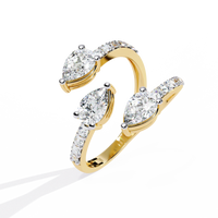 Serpentina Pear Lab Grown Diamond Ring - Ophiratbf