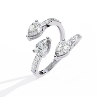 Serpentina Pear Lab Grown Diamond Ring - Ophiratbf