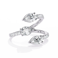 Serpentina Pear Lab Grown Diamond Ring - Ophiratbf
