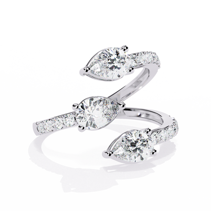Serpentina Pear Lab Grown Diamond Ring
