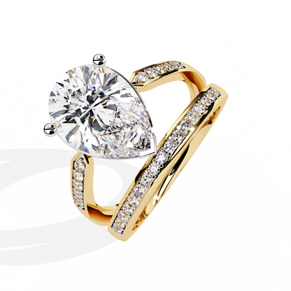 Celestial Droplet Lab Grown Diamond Ring