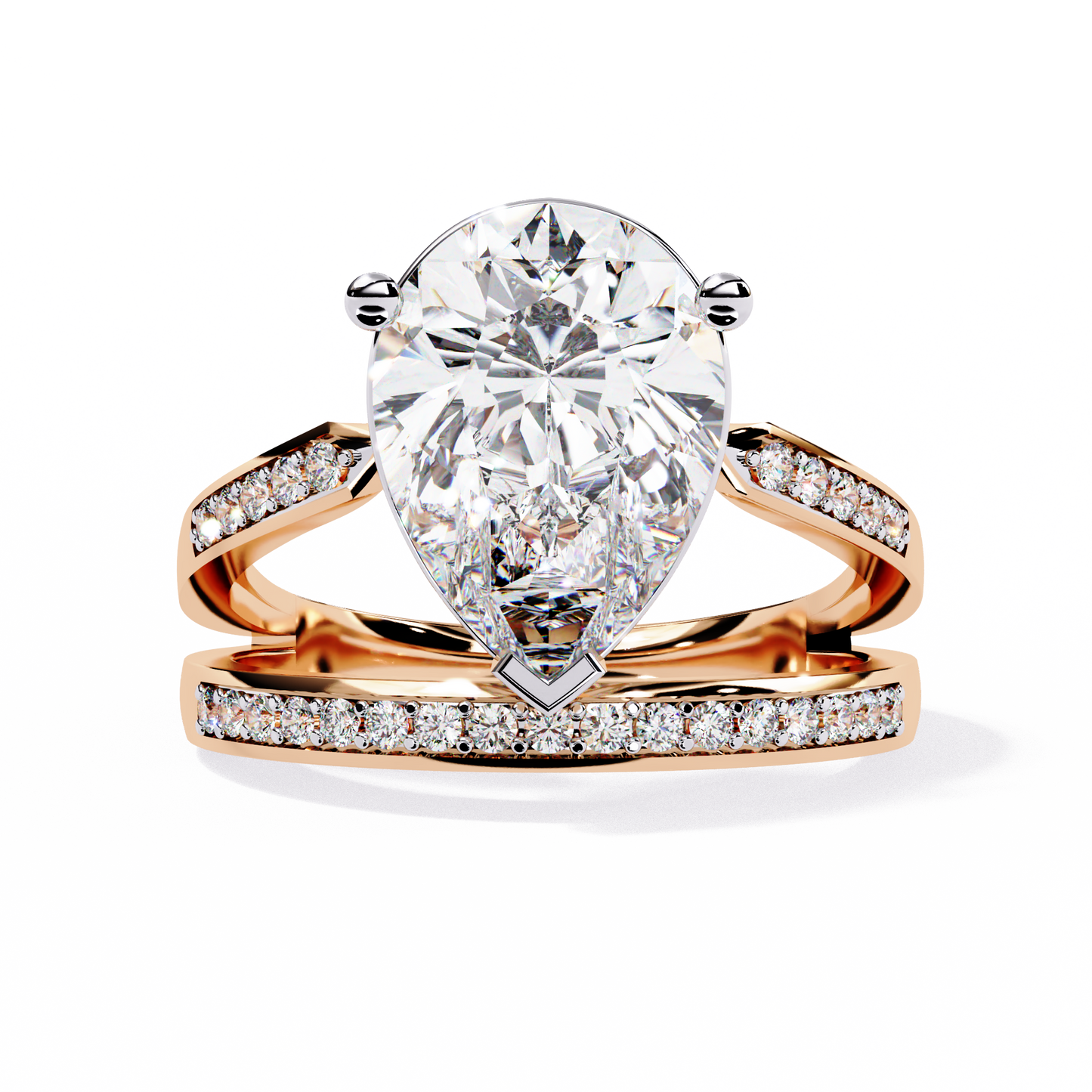 celestial droplet lab grown diamond ring