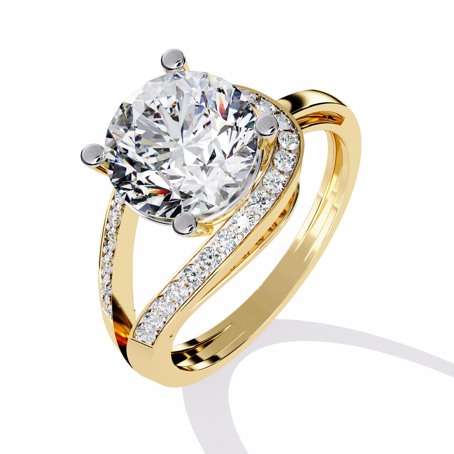 splendour twist lab grown diamond ring