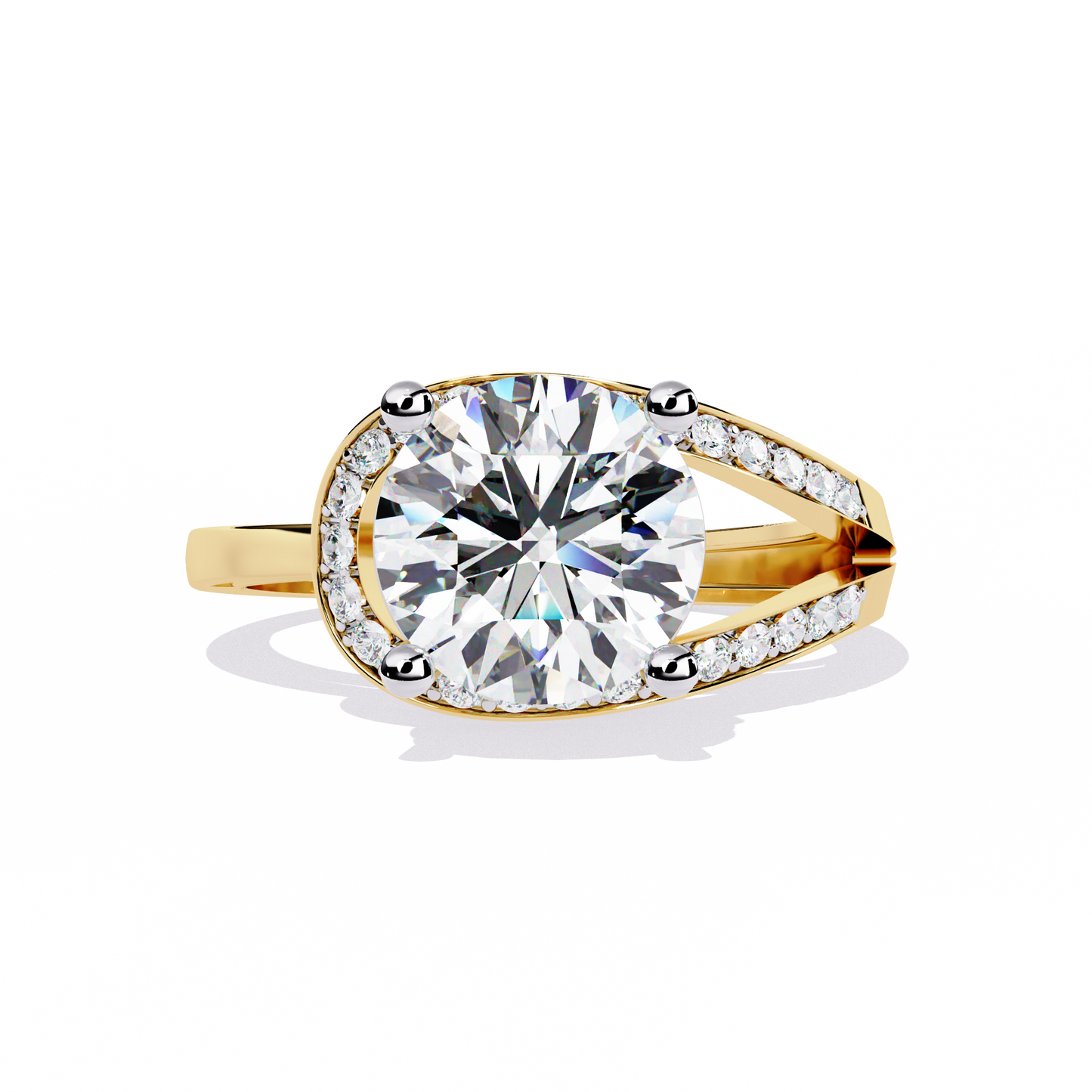 splendour twist lab grown diamond ring