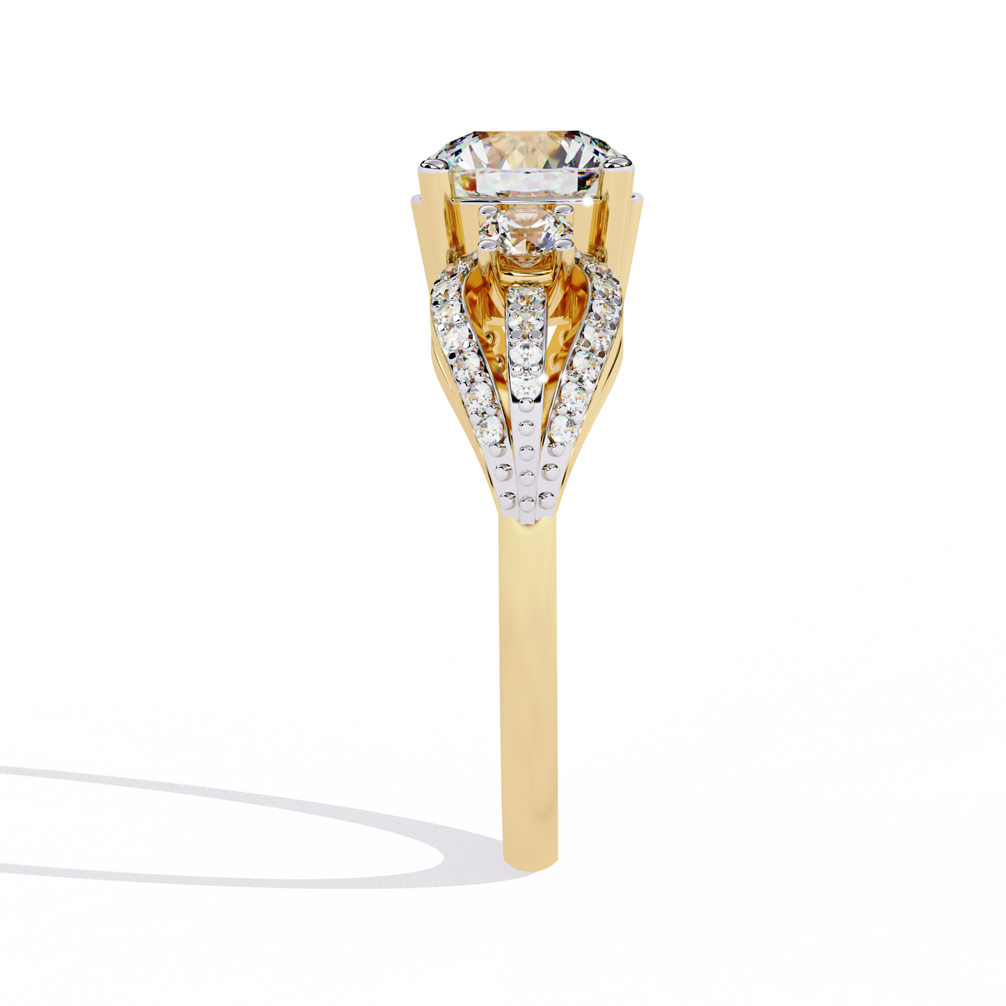 trinity radiance lab grown diamond ring