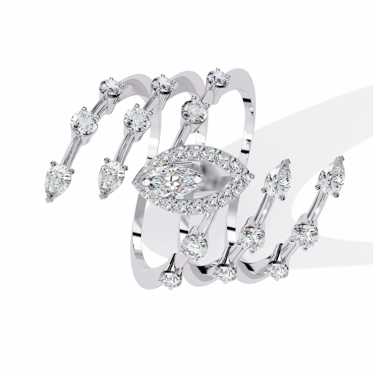 Ophira Aurora Crown Lab Grown Diamond Ring - Ophiratbf