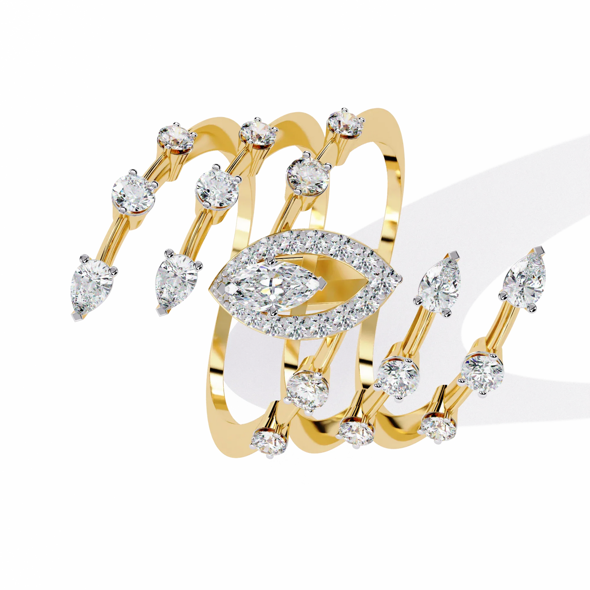 Ophira Aurora Crown Lab Grown Diamond Ring - Ophiratbf