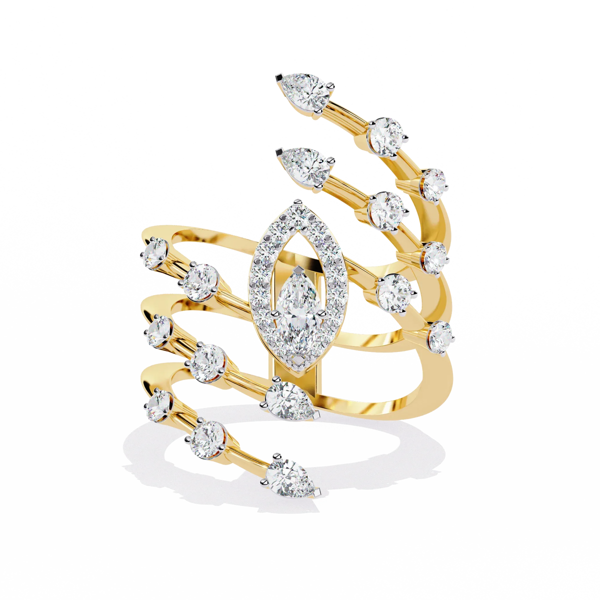 Ophira Aurora Crown Lab Grown Diamond Ring - Ophiratbf