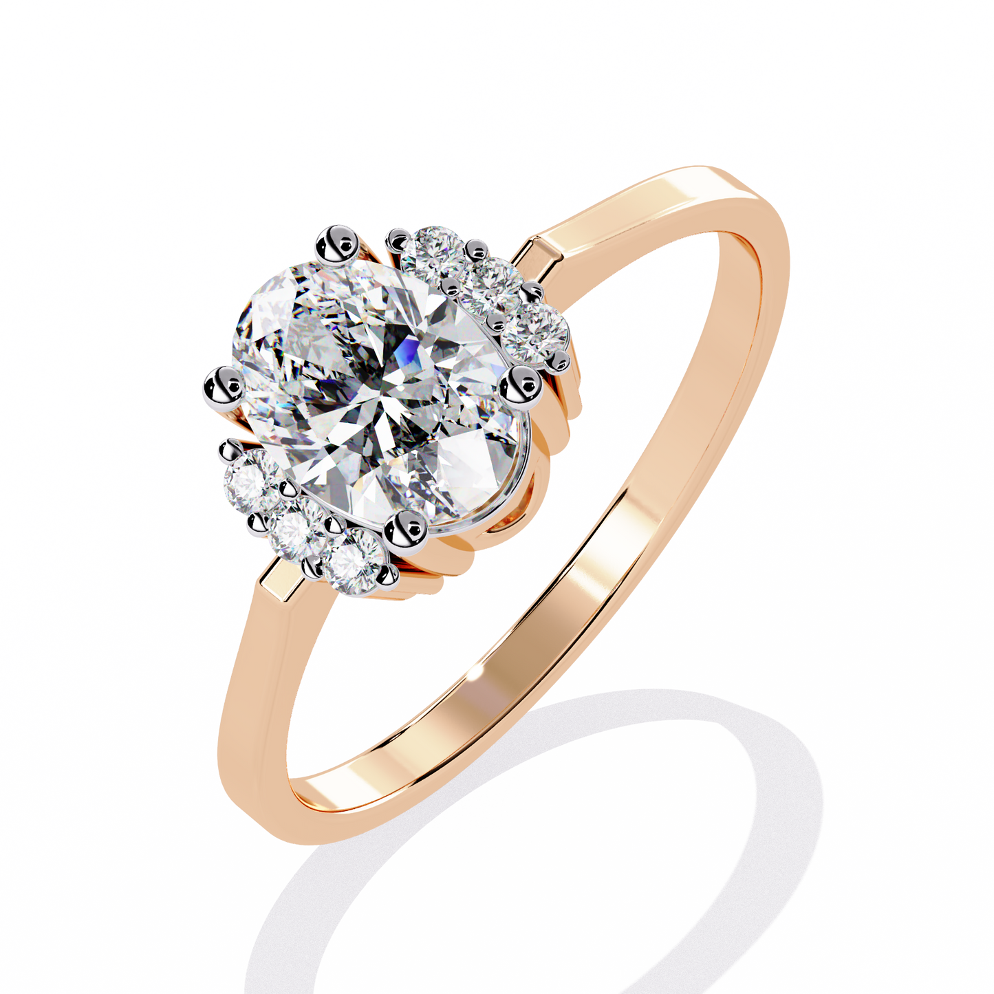 ophira aurora cluster lab grown diamond ring