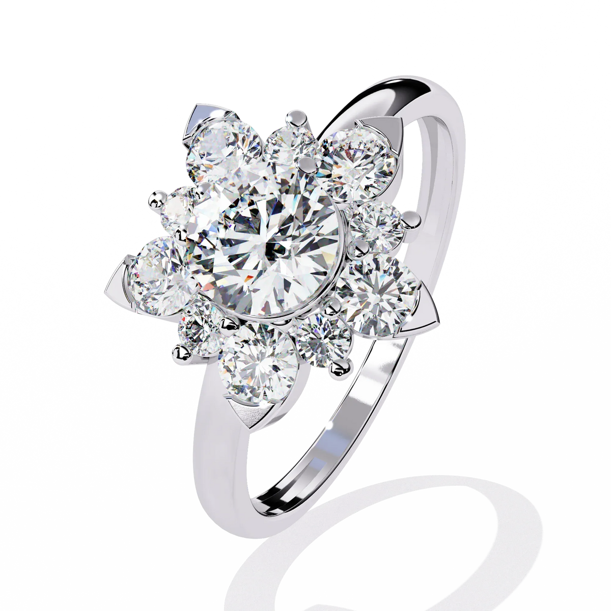 Blooming Petals Lab Grown Diamond Ring - Ophiratbf
