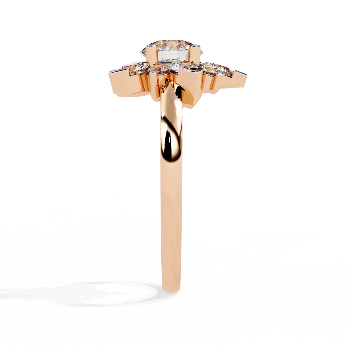 Blooming Petals Lab Grown Diamond Ring - Ophiratbf