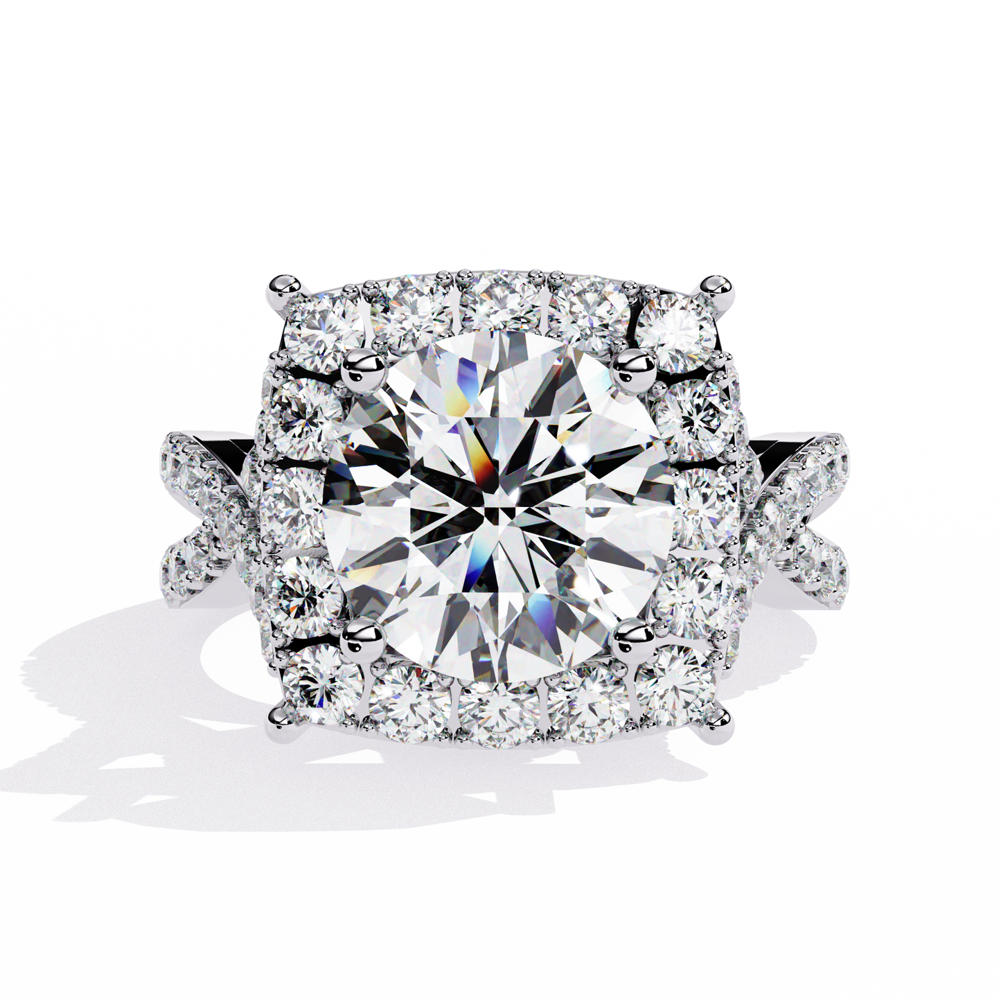 imperial halo lab grown diamond ring