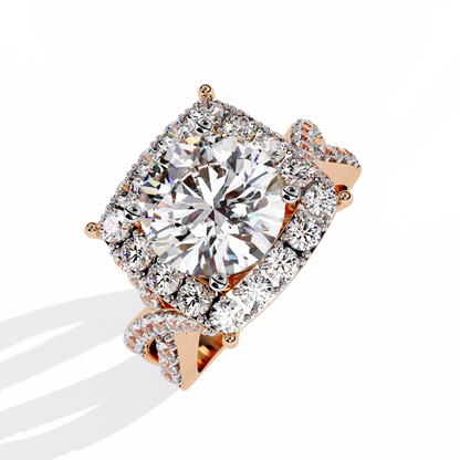Imperial Halo Lab Grown Diamond Ring