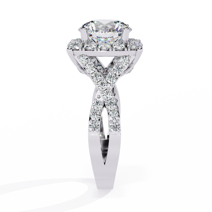 Imperial Halo Lab Grown Diamond Ring