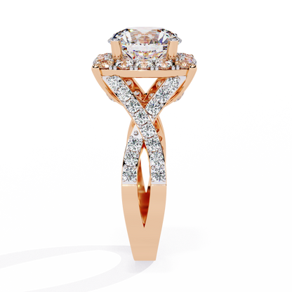 Imperial Halo Lab Grown Diamond Ring