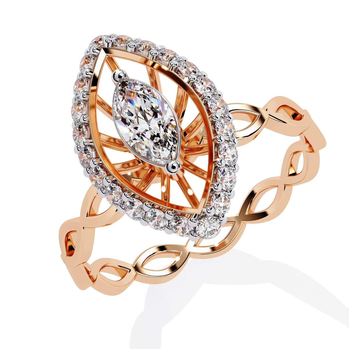 Solaris Marquise Lab Grown Diamond Ring - Ophiratbf