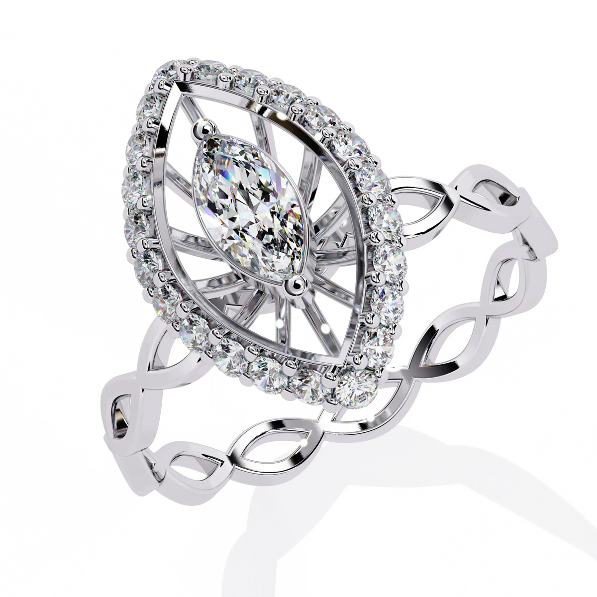 Solaris Marquise Lab Grown Diamond Ring - Ophiratbf