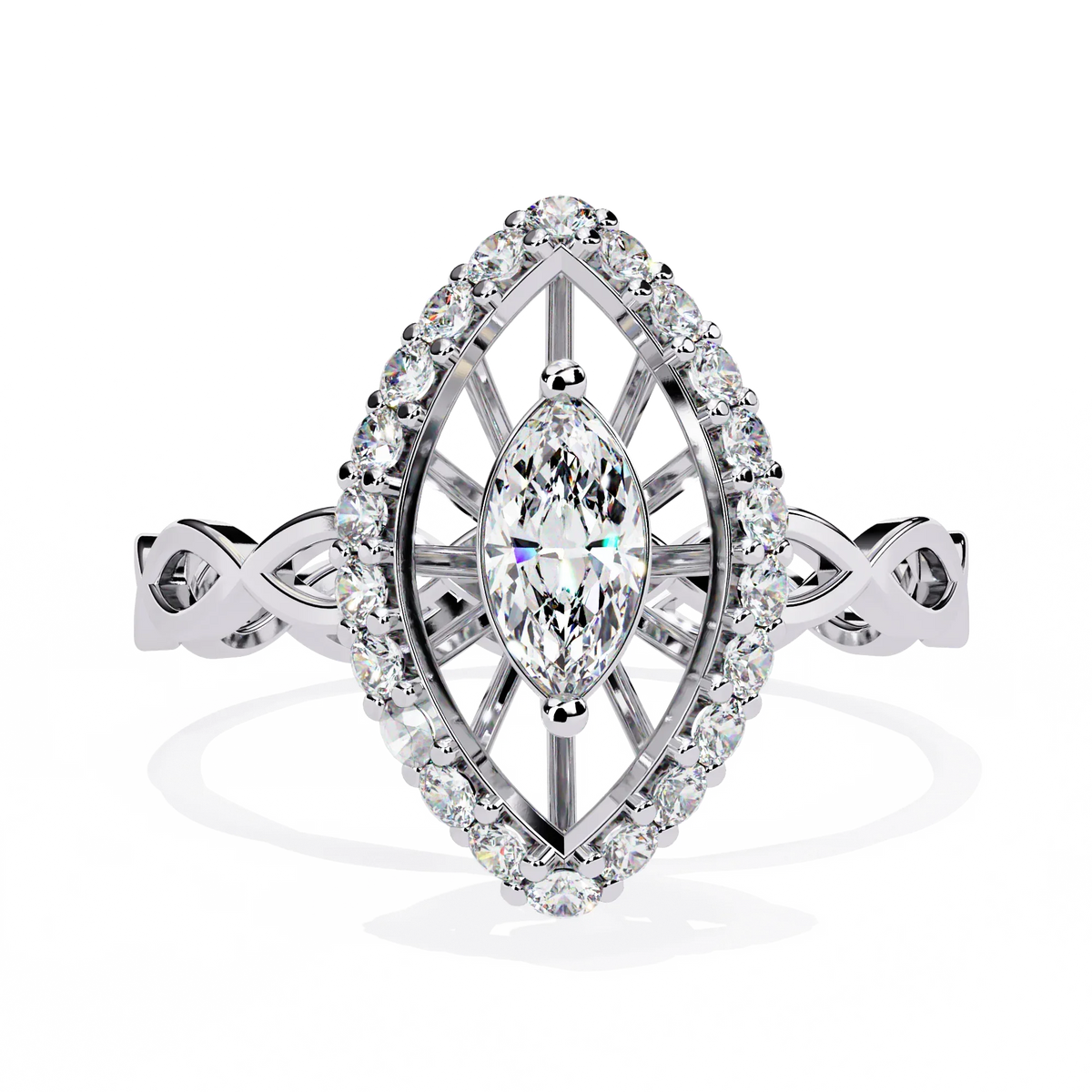 Solaris Marquise Lab Grown Diamond Ring - Ophiratbf