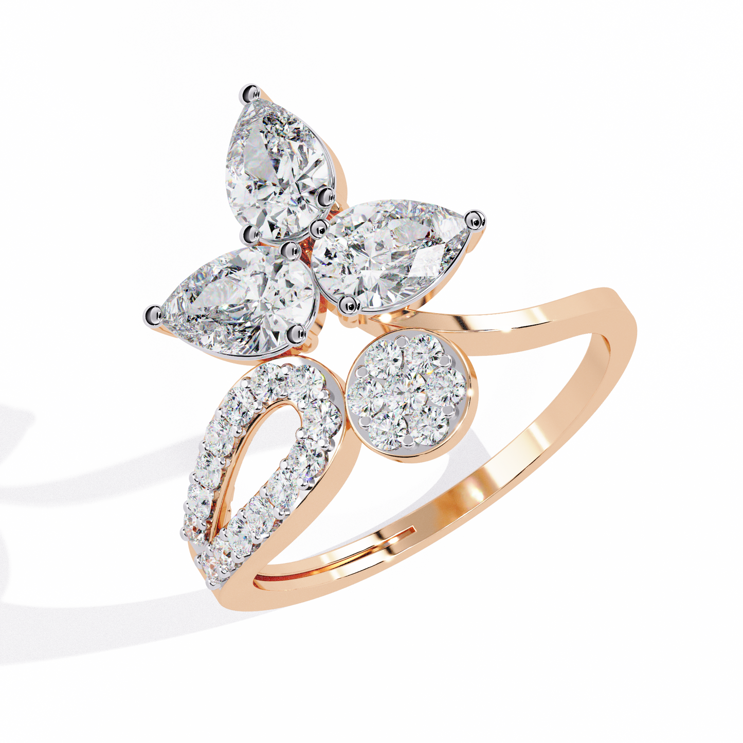 eden petal lab grown diamond ring