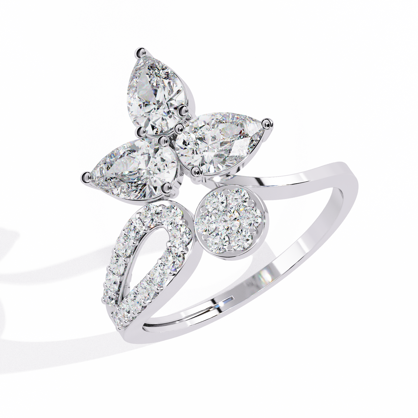 eden petal lab grown diamond ring