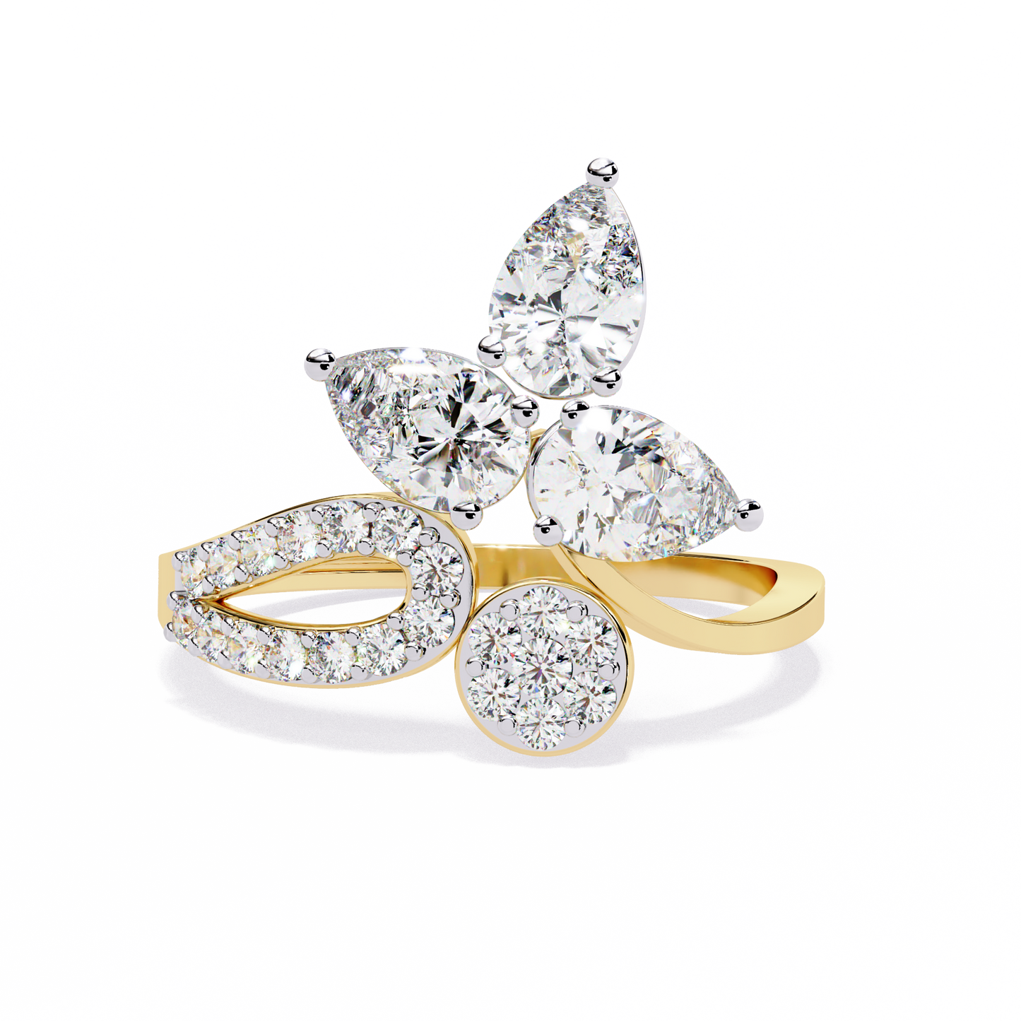 eden petal lab grown diamond ring