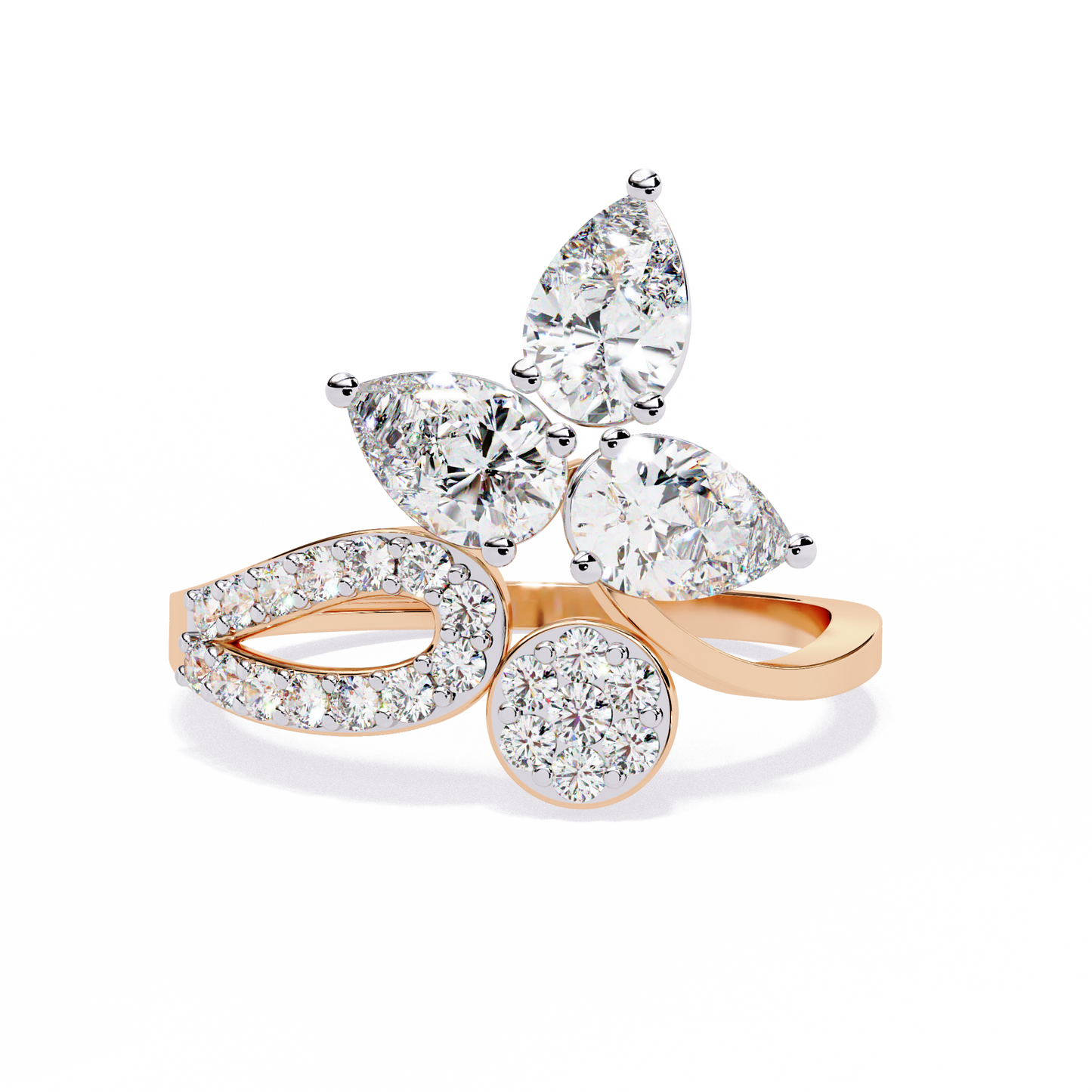 eden petal lab grown diamond ring