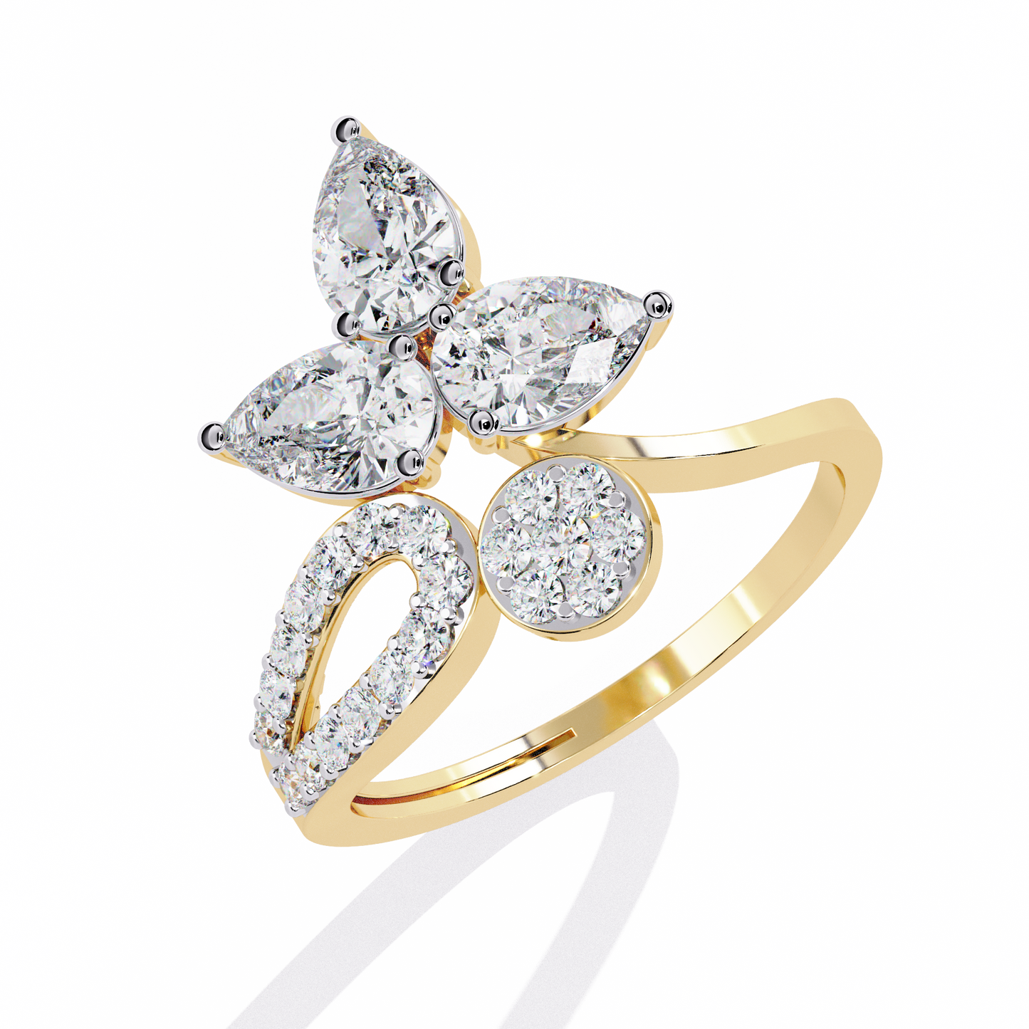 eden petal lab grown diamond ring