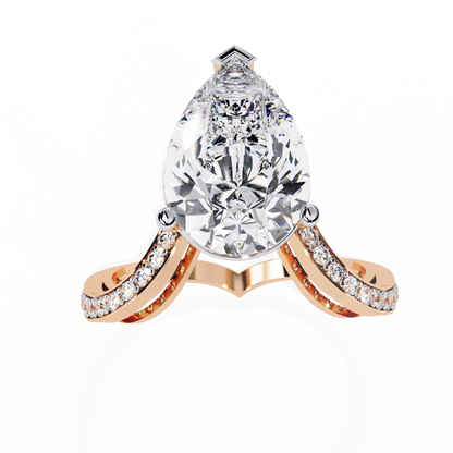Majestic Teardrop Lab Grown Diamond Ring