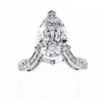 Majestic Teardrop Lab Grown Diamond Ring