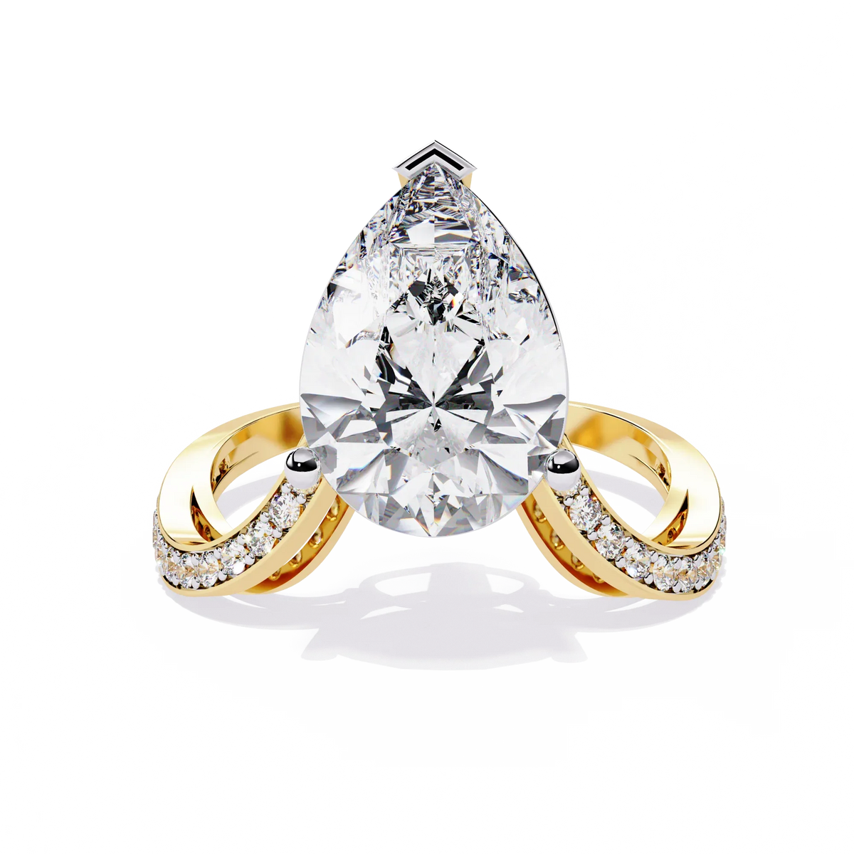 Majestic Teardrop Lab Grown Diamond Ring - Ophiratbf